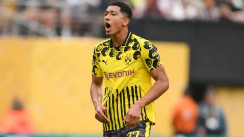 Jobe Bellingham em jogo do Borussia Dortmund. Foto: David Ramos