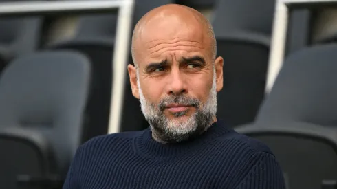 Pep Guardiola em partida do Manchester City