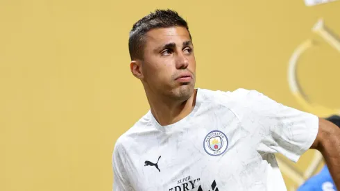 Rodri projeta retorno completo no City com a taça do Mundial de Clubes. (Alex Grimm/Getty Images)