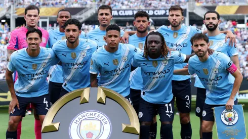 Jogadores do Manchester City. (Photo by Dan Mullan/Getty Images)