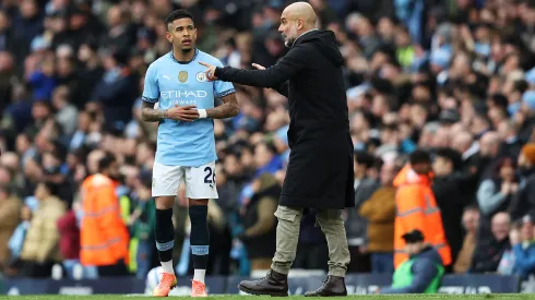 Guardiola e Savinho juntos