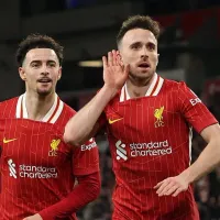 Diogo Jota marcou seu último gol da carreira contra o Everton, em Anfield Road