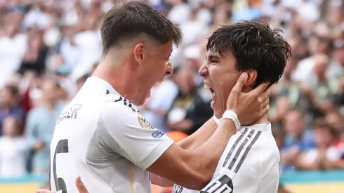Arda Guler e Gonzalo Garcia pelo Real Madrid (Photo by Megan Briggs/Getty Images)