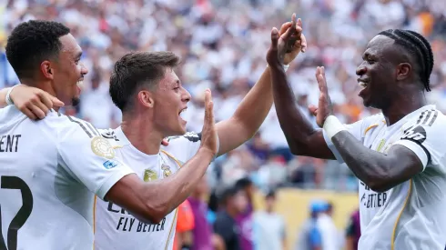 Saiba quanto Vinícius Júnior, Mbappé, Endrick e companhia vão ganhar do Real Madrid se vencerem o Mundial de Clubes. (Photo by Richard Pelham/Getty Images)