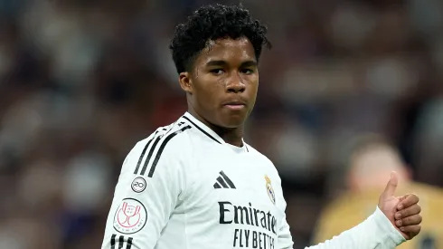 Endrick, do Real Madrid, não vai enfrentar o Borussia Dortmund no Mundial de Clubes. Foto: Angel Martinez/Getty Images