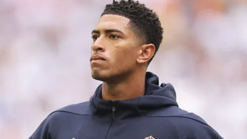 Jude Bellingham, do Real Madrid, decide não comemorar se fizer gol no Borussia Dortmund (Photo by Michael Reaves/Getty Images)