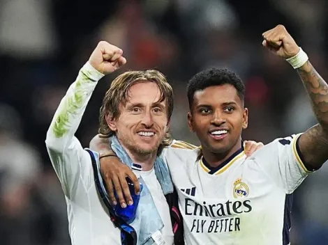 Modric tenta impedir que Rodrygo deixe o Real Madrid
