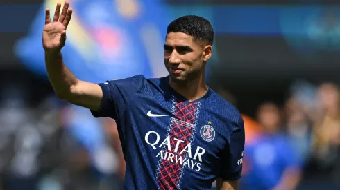 Na goleada histórica do PSG sobre o Real Madrid, Achraf Hakimi foi um dos grandes nomes da partida. (Photo by David Ramos/Getty Images)