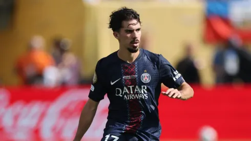Em coletiva, Vitinha revelou sua admiração por Luka Modric e apontou o espírito coletivo como pilar do sucesso do PSG na temporada.  (Photo by Alex Grimm/Getty Images)