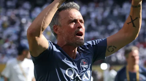 Luis Enrique, técnico do PSG, afirma que Dembélé é o melhor jogador da temporada (Photo by Alex Grimm/Getty Images)