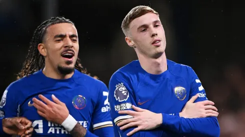 Malo Gusto e Palmer, pelo Chelsea<br />
(Photo by Mike Hewitt/Getty Images)