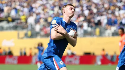 Cole Palmer vs PSG. (Photo by Alex Grimm/Getty Images)