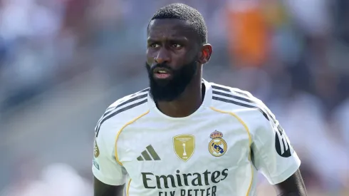 Rüdiger, do Real Madrid, é o adversário mais difícil para Jamal Musiala. (Alex Grimm/Getty Images)