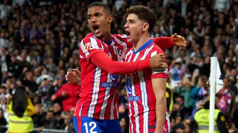 Julián Álvarez e Samu Lino juntos no Atlético de Madrid. Foto: Angel Martinez