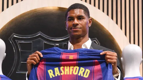 Anunciado no Barcelona: Rashford se anima ao poder jogar ao lado de Lamine Yamal. (Photo by David Ramos/Getty Images)