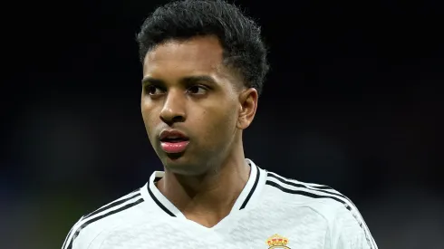 O meia Casemiro destacou o talento de Rodrygo, que pode estar de saída do Real Madrid rumo à Premier League. (Photo by Angel Martinez/Getty Images)