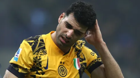 Mehdi Taremi em jogo da Inter de Milão
