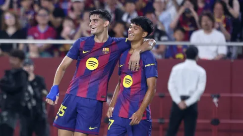 Promessa das categorias de base, Pedro ‘Dro’ marcou um gol decisivo em sua primeira partida pelo time principal do Barcelona. (Photo by Paul Miller/Getty Images)