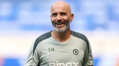 Enzo Maresca em treino do Chelsea