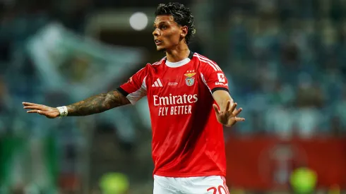 Richard Ríos conquista primeiro título com o Benfica. Foto: Gualter Fatia