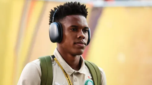 Ex-Palmeiras, Estêvão deve estrear pelo Chelsea em amistosos contra Bayer Leverkusen e Milan.(Photo by Luke Hales/Getty Images)