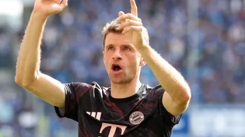 Thomas Müller é insubstituível no Bayern de Munique, afirma Oliver Kahn. (Photo by Alex Grimm/Getty Images)