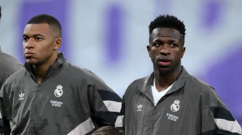 Vinicius Júnior e Mbappé, jogadores do Real Madrid (Foto: David Ramos/Getty Images)
