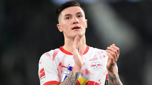 Benjamin Sesko, nova contratação do Manchester United. (Foto: Stuart Franklin/Getty Images)