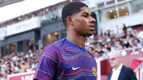 Marcus Rashford antes de jogo do Barcelona (Foto: Paul Miller/Getty Images)