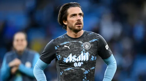 Jack Grealish antes de jogo do Manchester City (Foto: Gareth Copley/Getty Images)