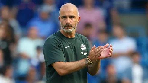 Enzo Maresca é o técnico do Chelsea. (Photo by Richard Pelham/Getty Images)
