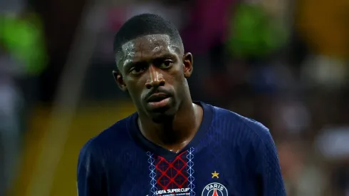 Dembélé se destaca em final da Supercopa da UEFA. Foto: Francesco Scaccianoce/Getty Images