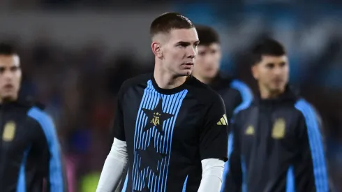 Franco Mastantuono pela Seleção Argentina (Foto: Marcelo Endelli/Getty Images)