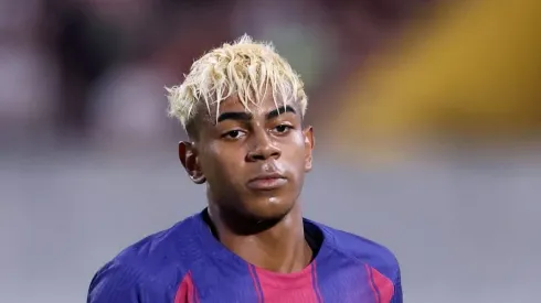 Lamine Yamal causa preocupação no vestiário do Barcelona. Foto: Paul Miller/Getty Images
