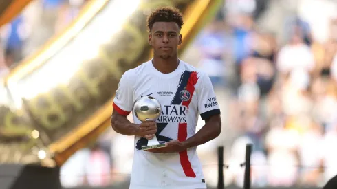 Désiré Doué, de 20 anos, foi o destaque do PSG na última Champions e quer manter o protagonismo em 2025/26. Foto: Buda Mendes/Getty Images