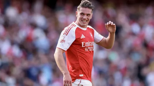 Gyökeres em ação pelo Arsenal. (Photo by Alex Pantling/Getty Images)