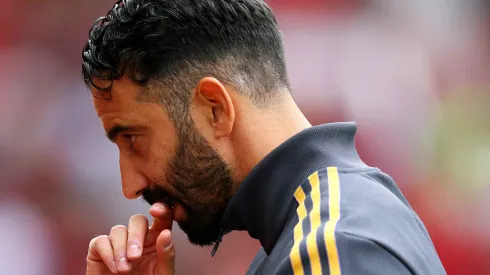 Rúben Amorim, técnico do United, minimizou reencontro com Gyökeres. Foto: Molly Darlington/Getty Images