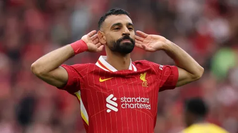 Salah em ação pelo Liverpool. Foto: Carl Recine/Getty Images
