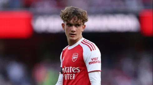 Max Dowman entrou para a história do Arsenal e da Premier League ao estrear aos 15 anos e 235 dias. (Photo by Justin Setterfield/Getty Images)