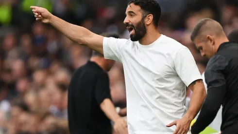 Ruben Amorim, técnico do Manchester United. (Photo by Mike Hewitt/Getty Images)