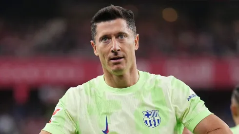 Lewandowski durante jogo da pré-temporada (Foto: Juan Manuel Serrano Arce/Getty Images)