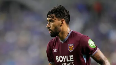 Lucas Paquetá em ação pelo West Ham. Foto: Patrick McDermott/Getty Images