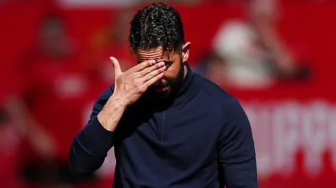 Rúben Amorim reconheceu que o Manchester United ainda não está pronto para disputar as grandes competições. Foto:  Marc Atkins/Getty Images