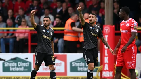 Pedro Bicalho em ação pelo Qarabag pela Champions League. Foto: Charles McQuillan/Getty Images