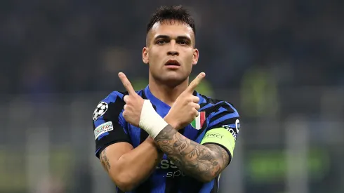 Lautaro Martínez em jogo da Inter de Milão. Foto: Marco Luzzani