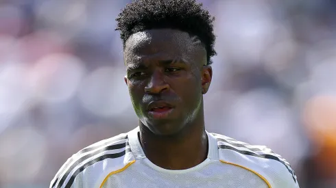Real Madrid aceita vender Vinicius Júnior ao Manchester United, mas exige mais de R$ 1 bilhão. Foto: Buda Mendes/Getty Images