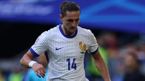 DUSSELDORF, GERMANY – JULY 01: Adrien Rabiot of France in action during the UEFA EURO 2024 round of 16 match between France and Belgium at Düsseldorf Arena on July 01, 2024 in Dusseldorf, Germany. (Photo by Dean Mouhtaropoulos/Getty Images)