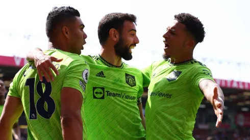 Sancho, do United, aceita ouvir proposta para fechar com Aston Villa. (Photo by Michael Steele/Getty Images)