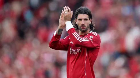 Szoboszlai foi o autor do único tento no clássico Liverpool x Arsenal (Foto: Carl Recine/Getty Images)