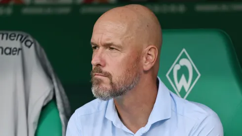 Erik Ten Hag pelo Bayer Leverkusen. (Foto: Christof Koepsel/Getty Images)